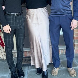 Abercrombie & Fitch Satin Midi Skirt